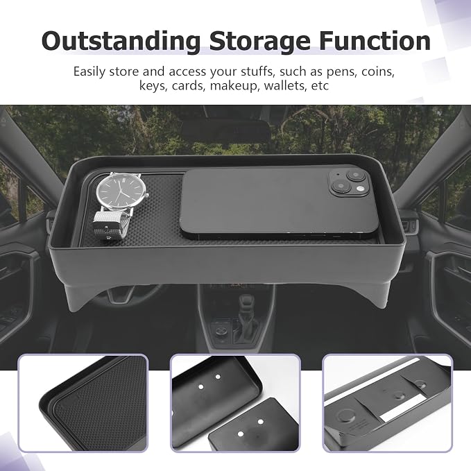LUWU 2025 RAV 4 Dashboard Storage Tray Compatible with Toyota RAV 4 2019-2022 2023 2024 2025 Center Console Display Box Hidden Tray Behind Screen 2025 RAV 4 Accessories