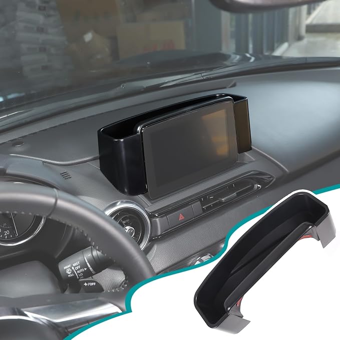 ABS Center Console Dash Storage Box Compatible with Mazda MX-5 ND 2015-2023 Navigation Screen Rear Insert Storage Tray Organizer Interior Accessories (Does not fit 2024 Mazda MX-5)