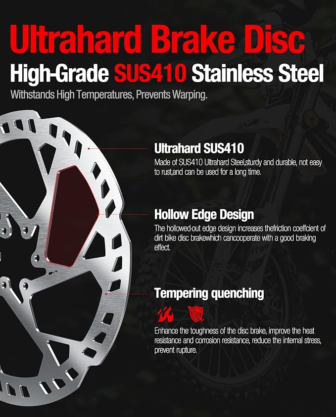 Heavy Duty 203MM Thickened Front Brake Disc Rotor, Stainless Steel Motorcycle Brake Rotor for Talaria Sting Offroad TL3000, TL50, TL4000, TL45, X3 MX TL2500, Surron LBX, Segway X260/X160