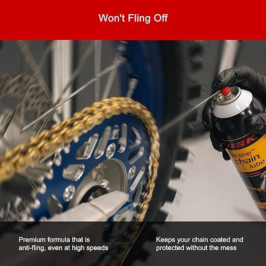 Tusk First Line Synthetic Chain Lube 13 oz (2 Pack) – O-Ring Safe, High-Performance Motorcycle, ATV, UTV Chain Lubricant – Long-Lasting, Weather Resistant