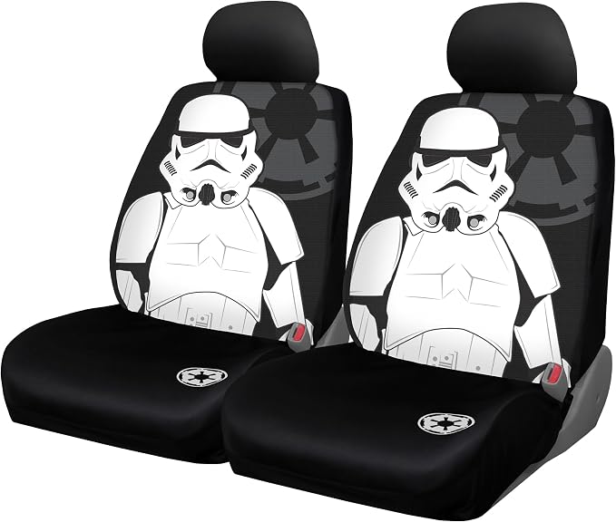 Plasticolor 008895ZA1 6pc Star Wars Stormtrooper Front and Rear Floor Mat and Seat Cover Kit