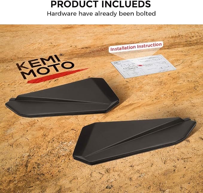 KEMIMOTO X3 Lower Doors, Lower Door Panels with Metal Frame compatible with Can Am Maverick X3 2017 2018 2019 2020 2021 2022 2023 2024 2025, Replace OEM 715002903 (Pack of 2)