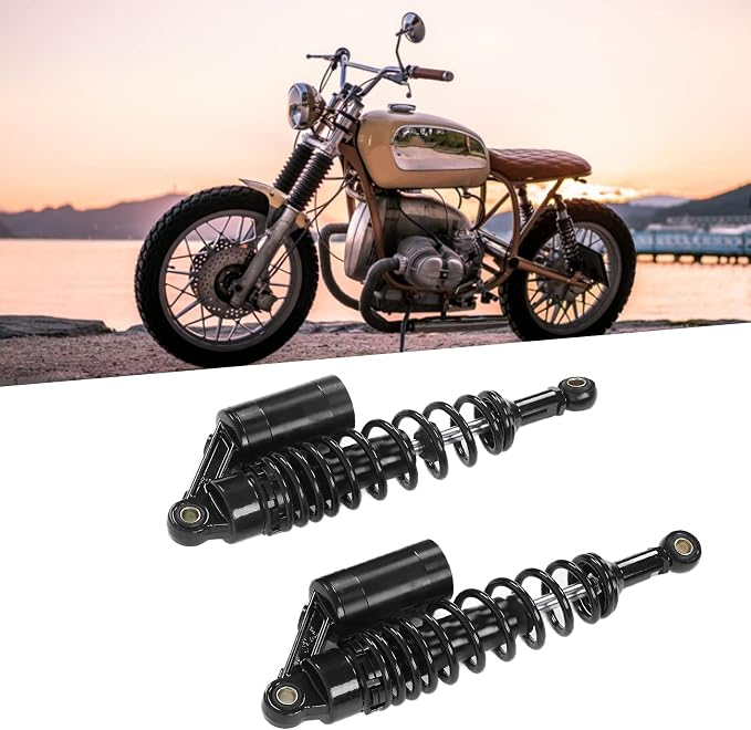 Keenso 13.5 Inch Aluminum Motorcycle Shock Absorbers, ATV Suspension, Universal Fit, Smooth Action, All Alloy Construction, Dirt Bikes, Sport Bikes, Go Kart, Quad, Comfort Damper