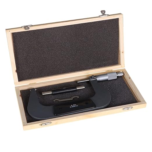 marddpair Micrometer 4-5 Inch 0.0001 Inch Precision Outside Micrometer Carbide Tipped