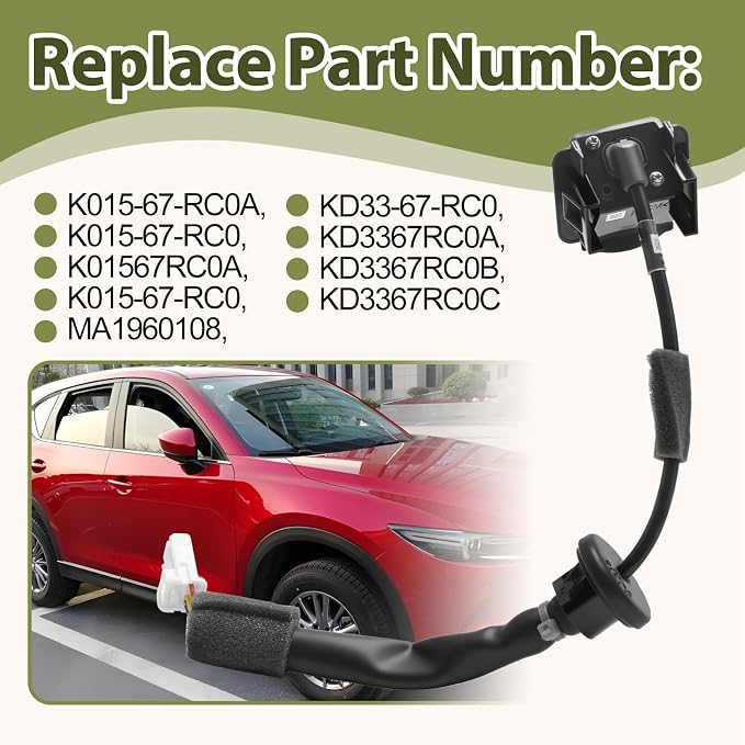 Rear View Backup Camera Compatible with Mazda CX-5 2013-2016 Parking Assist Camera Replace K015-67-RC0A MA1960108 KD33-67-RC0 KD3367RC0B KD3367RC0C
