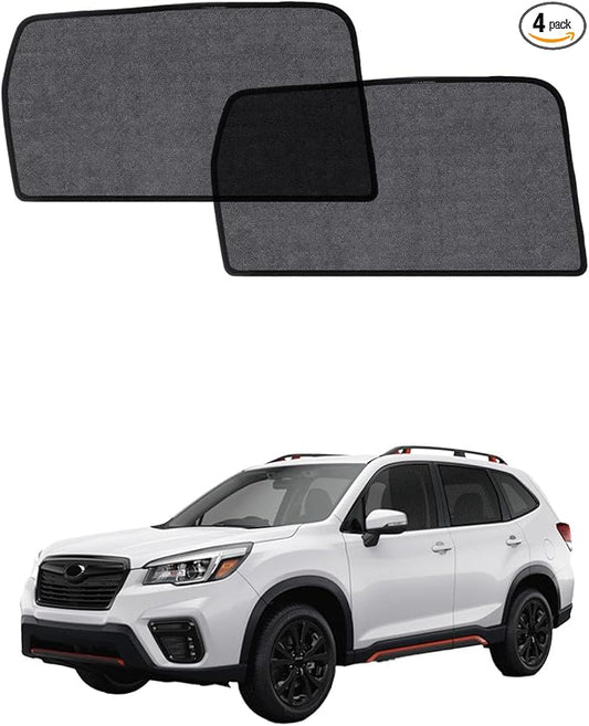 Car Window Shade for Forester 2019-2024,2 Pack UV & Glare Protection, Breathable Privacy Screen, Insect & Bug Blocker Magnetic Mesh Side Rear Sun Shades for Baby Camping, Napping & Travel