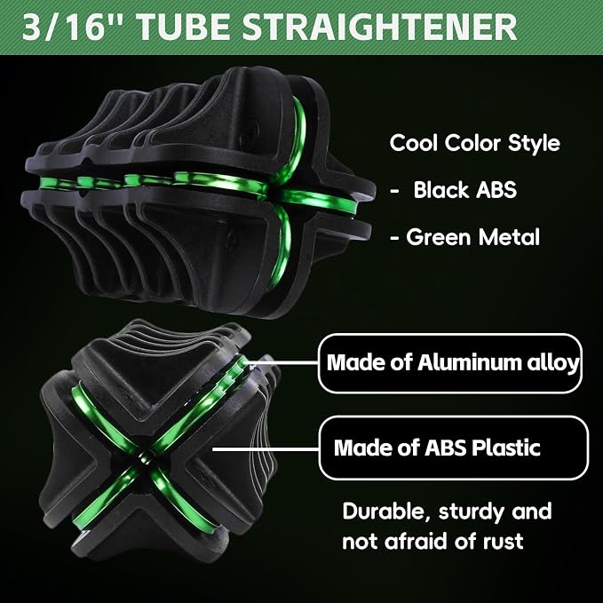 Handheld Tubing Straightener, 3/16 Inch O.D. Tube Straightening Tool for Brake Line Fuel Line Copper/Aluminum/Steel Coils