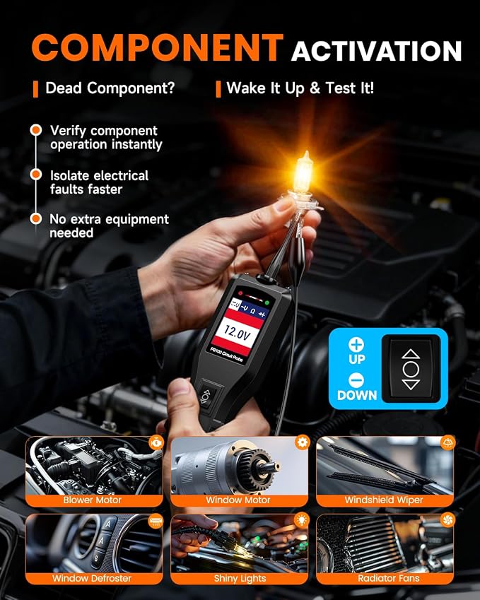 ANCEL AD310 OBD2 Scanner + ANCEL PB100 Automotive Power Circuit Probe