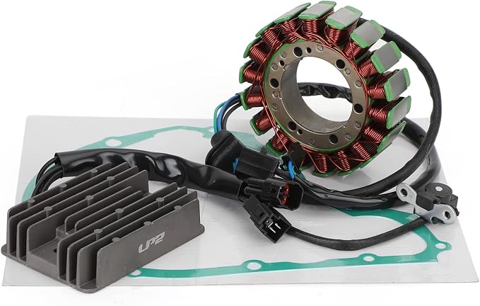 Magneto Coil Stator + Voltage Regulator + Gasket Assy for Suzuki Volusia 800 VL800 Model K5 2001-2004 - Compatible with Part Numbers 32101-41F00 32800-41F10