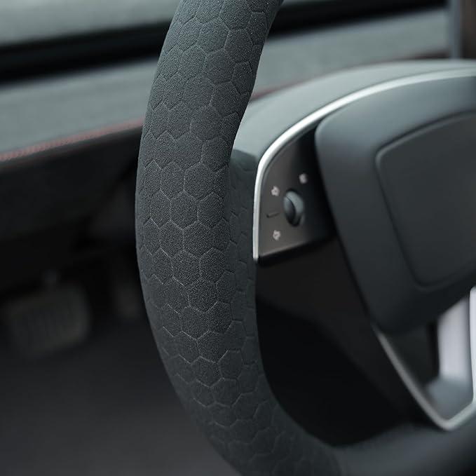 MEWANT Stitching Steering Wheel Cover for Tesla Model 3 Highland 2025 Model Y Juniper Tesla Model Y Juniper Accessory
