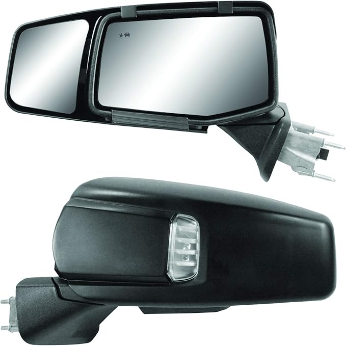 K SOURCE Snap & Zap 80930 Custom Fit Towing Mirror for 2019-2024 Silverado 1500, Sierra 1500, Patented