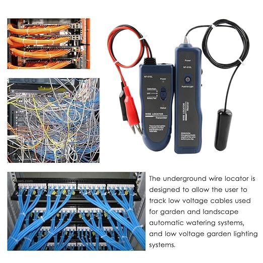 Underground Wire Locator Upgrade, RockyMars Cable Tester with Rechargeable 1100mAh Battery for Invisible Fence for Dogs, Circuit Breaker Finder, Electric Fence Wire Tracer, Wire Break Locator, etc.