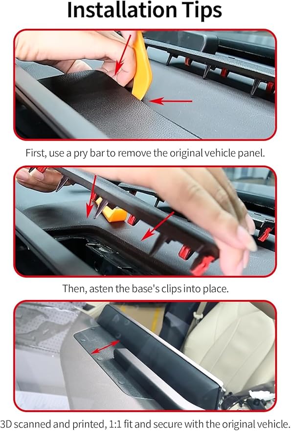 Car Phone Holder for 2020-2026 Toyota Highlander Accessories 15W Fast Wireless Charger Magnetic Cell Phone Mount Hands-Free 360 Degree Rotation, Dashboard Original-Size Replacement Model