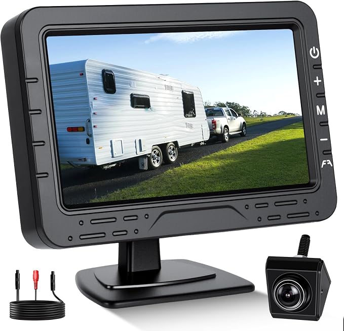 Backup Camera Car Rear View Camera for Car Truck 1080P IR Night Vision with Monitor 360° Adjustable Rear View Camera IP68 Waterproof, 4.3" Display for SUV