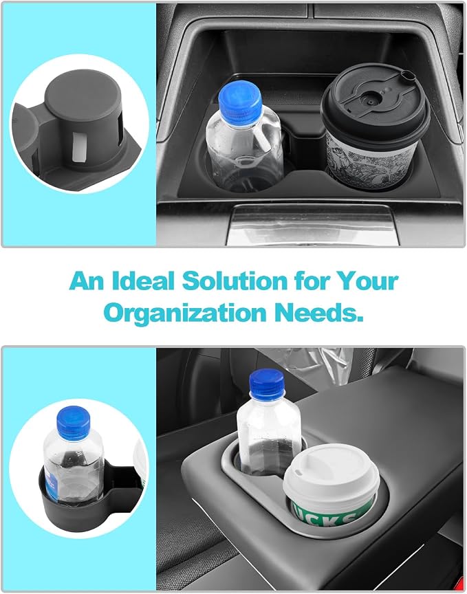 CDEFG for 2026 Mazda CX5 Center Console Organizer Front & Rear Cup Holder | 2026 Mazda CX-5 (S/Select/Preferred/Premium/Premium Plus) Accessories Silicone Cup Holder Covers Insert