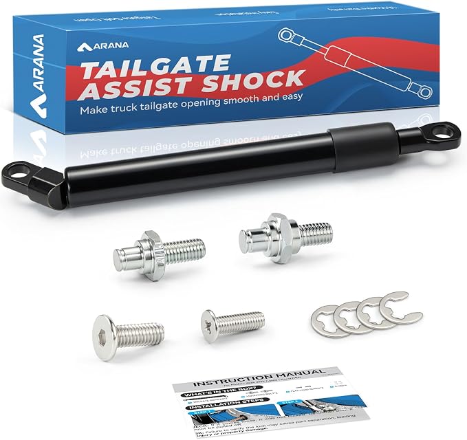 ARANA Tailgate Assist Shock for Toyota Tacoma 2024-2026, Soft Open Truck Tail Gate Slow Lowering Damper Strut Kit Fits Toyota Tacoma N400 2024 2025 2026(10-Min Installation)