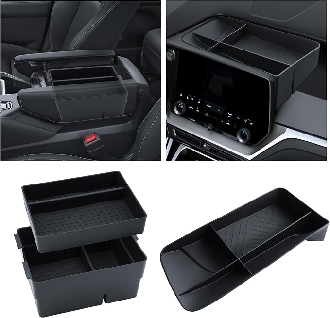 for 2024-2026 L EXUS TX350/TX350h/TX450h+/TX500h 3PCS Double Layer Center Console Armrest Organizer&Screen Organizer Tray
