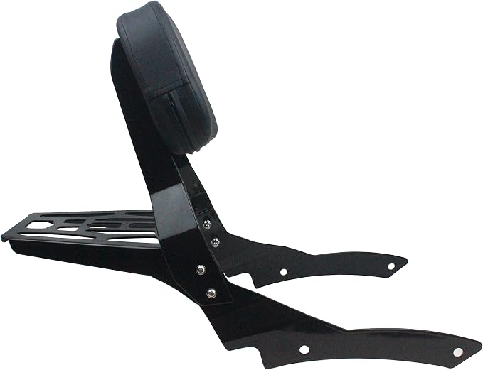 YHMOTO Motorcycle Sissy Bar Backrest with Luggage Rack For Yamaha VStar 650 400 DS650 Custom DS400 V star 1996-2017 (Style B-Black)