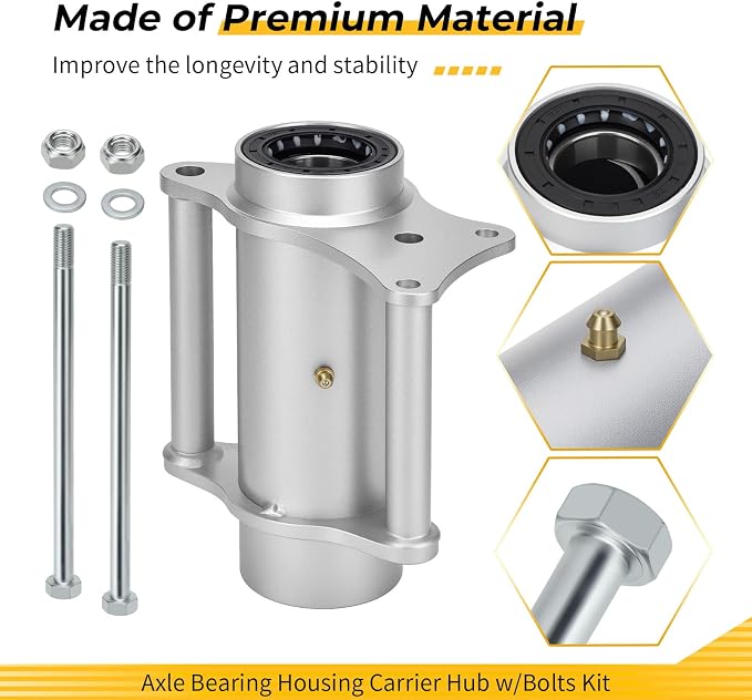 M MATI Rear Axle Bearing Housing Carrier Hub w/Bolts Kit for Yamaha Blaste-r 200 YFS200 1988-2002 2XJ-25311-00-35 90101-10678-00