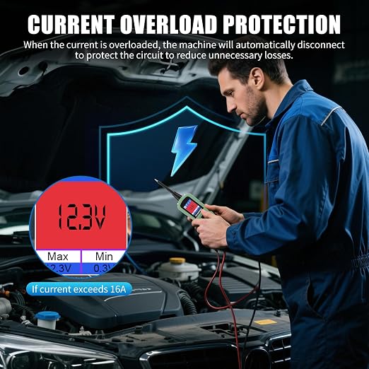 PS100Pro Power Circuit Probe Tester with Wire Tracker, 9-30V Automotive Circuit Tester, Car Electrical Diagnostic Tool for Mechanics DIY Enthusiasts