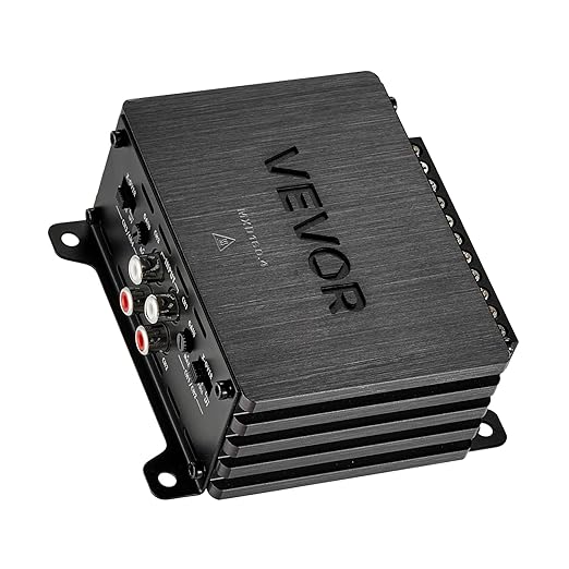 VEVOR 4 Channel Car Audio Amplifier 2 Ohm Stable Bridgeable Class D Full Range Amp Max Power 4 x 110W @ 4 Ohm / 4 x 160W @ 2 Ohm for Car SUV Truck Off-Road