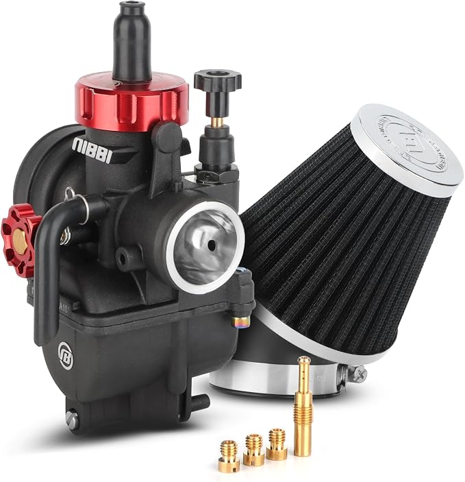 NIBBI Carburetor PE24,24mm Carburetor Performance Kit with Air Filter For Dirt Pit Bike Mini Bike Motorcycle GY6