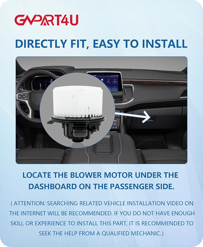 Front Blower Motor 700237 for Ford 2009 2010 2011 2012 2013 2014 F150, 2009-2014 2015 2016 2017 Ford Expedition Lincoln Navigator, AC Heater Blower Motor