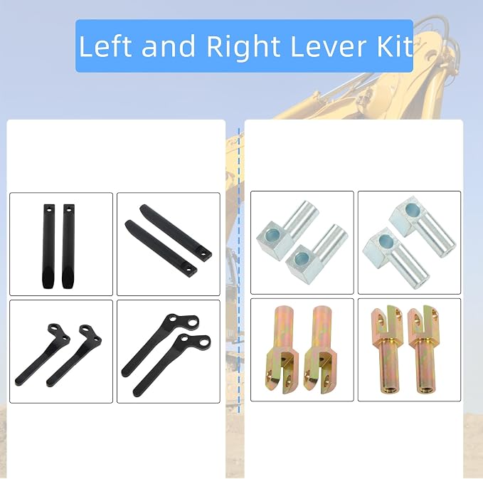 WFLNHB Bob-Tach Left and Right Lever Kit Replacement for Bobcat 751 753 | Replacement for 763 773 7753 863 873 S130 S220 S250 S300 A220 A300 S100 S130 S150 S160 T110 630 631 632 641, 6724775 6724776