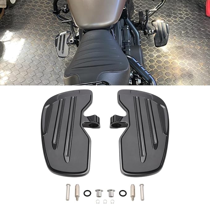 Motorcycle Driver Floorboards Foot Pegs for Indian Scout Sixty Bobber Replace Part Compatible with Indian Scout 2015-2024 (Black)