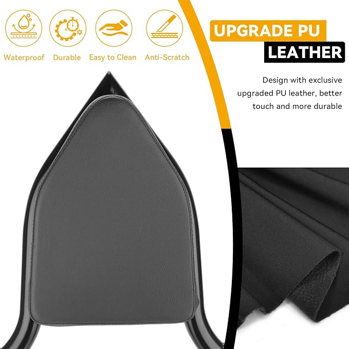25" Detachable Sissy Bar Backrest for Harley Davidson Touring, Motorcycle Heavy Duty Steel Passenger Backrest Compatible with Street Glide/Road Glide/Road King/Electra Glide 2009-2024 (Black)