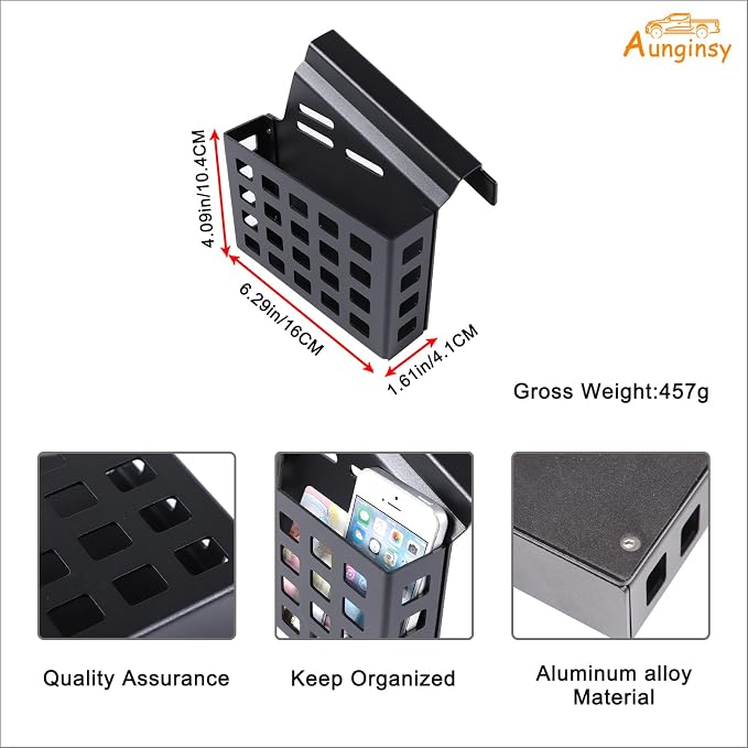 Aunginsy Center Console Left Side Gear Shift Storage Box Basket Compatible with Ford Maverick 2022-2025 Center Console Organizer Tray Side Gear Shift Armrest Storage Box Basket Interior Accessories