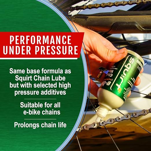 Squirt E-Bike Chain Wax 500 ml - High-Pressure Additives for E-Bikes - Ebike Lubricant for Wet & Dry Conditions - Electric Bike Chain Lube Reduces Noise & Friction - Ebike Accessories