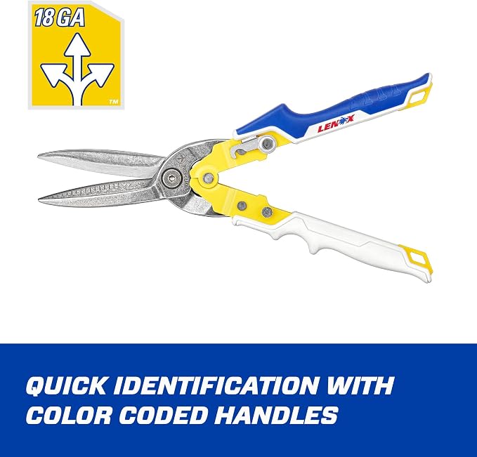LENOX TOOLS Pliers, Long Straight Avitation Snips, With Durable Grip (LXHT14344)
