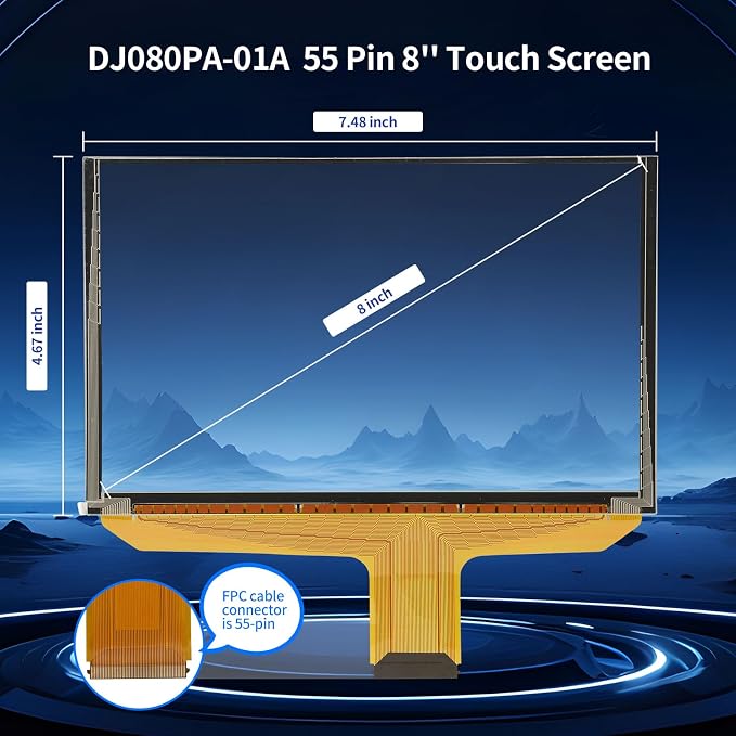 Touch Screen Replacement Digitizer DJ080PA-01A Fit 2014-2018 Chevy Silverado 1500 Tahoe Chevy Colorado 2015 GMC Sierra Acadia Terrain Yukon Trucks SUV Mylink 8-inch Touchscreen Radio Navigation