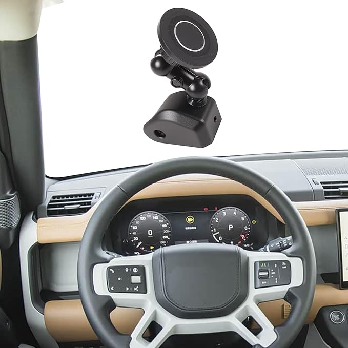 PIUGILH Magnetic Phone Holder Mount Compatible with Land Rover Defender 2020-2026 Accessories, Aluminum Alloy 360° Dashboard A/C Air Vent Side Cell Phone Holder Stand (Dashboard Left)