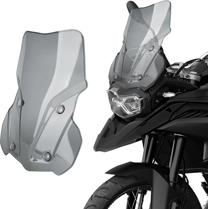 Motorcycle Windshield for F850GS Reduce Wind Resistance Front Windscreen Wind Deflector Fits for BMW F 850gs Adventure F850 GS/ F850 ADV (Grey)