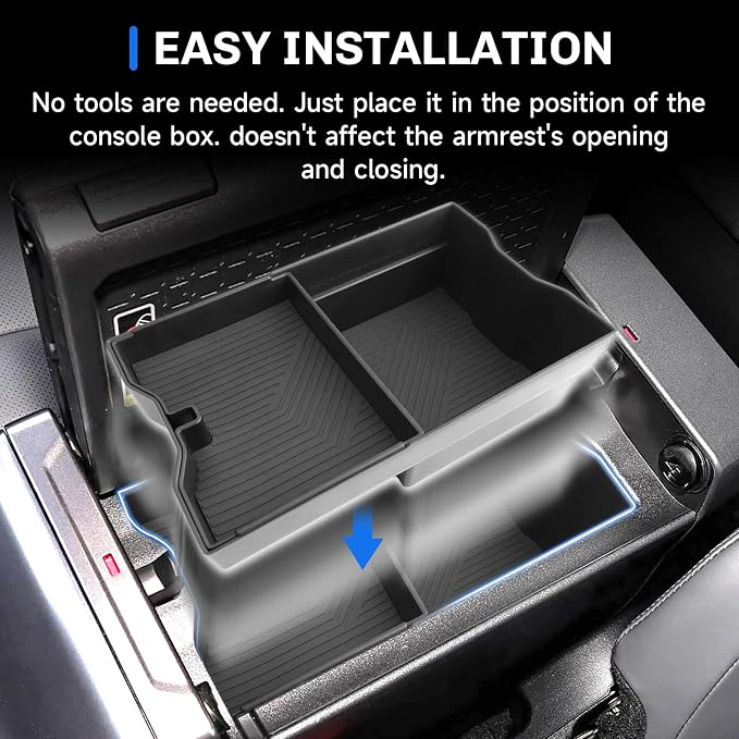 SXCY for 2026 Toyota RAV4 Center Console Organizer [Innovative Pull-Out Design] for 2026 Toyota RAV4 Accessories for 2026 Toyota RAV4 Console Organizer Armrest Console Tray