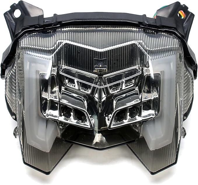 MZS Motorcycle Tail Light, LED Integrated Turn Signal Blinker Smoke Lens Compatible with FZ09 FZ-09 2017 / MT09 MT-09 2018-2020