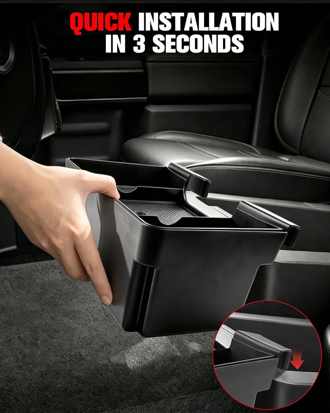 for 2019-2026 Silverado/Sierra 1500 & 2020-2026 Silverado/Sierra 2500HD/3500HD Accessories(Split-Bench Folding Seat Only) Double Layer Center Console Hanging Organizer Box