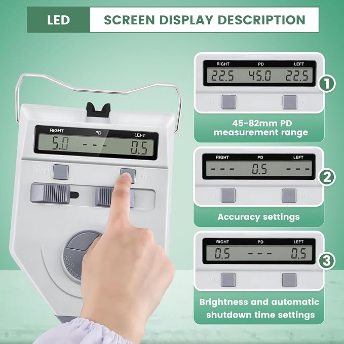 Huanyu Optical Digital Pupilometer 45-82mm Pupil Meter PD Meter Pupil Distance Meter Optical Instrument CE Approved (LY-9AT)