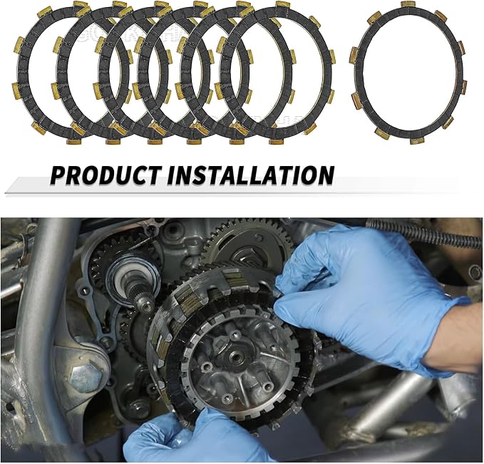 Clutch Kit & Friction Steel Plates,CNC Billet Clutch Basket with Complete Gasket Set for Yamaha Blaster 200 YFS200 1988-2006