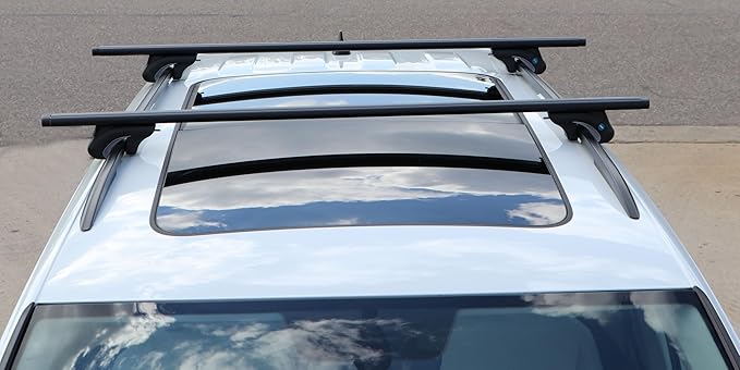 BRIGHTLINES All Black Heavy Duty 220 lbs Wing Shaped Universal Crossbars Roof Racks Compatible with 2018-2024 Chevy Equinox GMC Terrain for Kayak Luggage ski Bike Carrier, a Set of 2