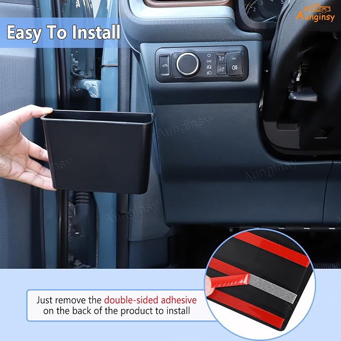 Aunginsy Center Console Storage Box Compatible with Ford Maverick 2022 2023 2024 2025 2026 Driver's Left Side Panel Organizer Tray Dashboard Storage Pocket ABS Expander Space Interior Accessories