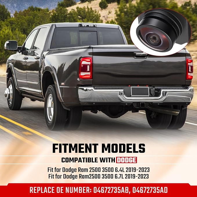 04672735AB Backup Camera Rear View Camera,Fit for Dodge Ram 2500 3500 6.4/6.7L 2019-2023 Parking Park Assist Camera Replaces #04672735AD