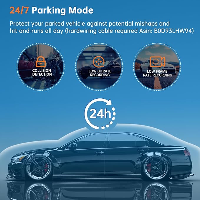 E-YEEGER Dash Cam Front and Rear, 2.5K Dual Dash Camera for Cars, 2560P Mini Car Camera, 2 inch IPS Screen, WDR Night Vision, 24 Hours Parking Monitor, G-Sensor (32G SD Card Included)