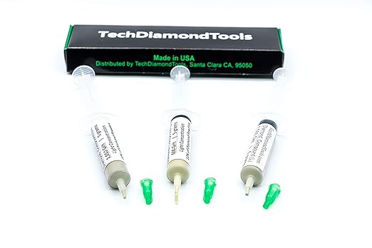 TechDiamondTools Kit of 3 Diamond Lapping Paste Polishing Compound USA Made 600 1050 1500 Grit Lapping Compound for Rock Glass Metal Jewelry Resin Marble with 10% of Diamond Powder