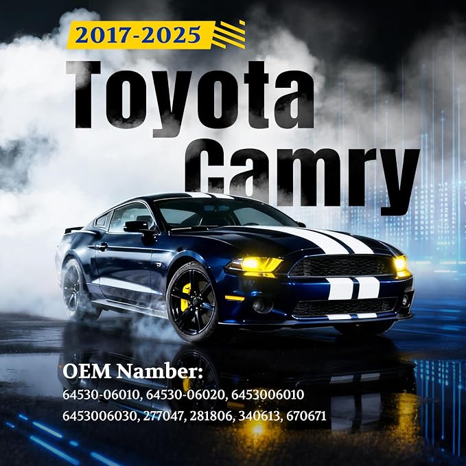 ARANA Rear Right Trunk Deck Lid Strut Shock for Toyota Camry 2017-2025, Liftgate Lift Support Fits for 17-25 Camry 2.0/2.5/2.5 Flexfuel/2.5 Hybrid/2.5 VVTi/3.5, OE#64530-06010 64530-06020, 1 Pcs