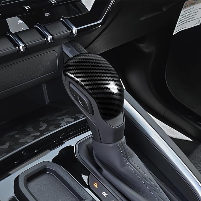 Car Carbon Fiber ABS Gear Shift Knob Panel Sticker Cover Interior Trim Decal for Chevy Colorado/GMC Canyon 2023 2024 2025 Accessories