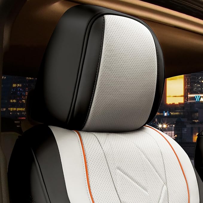 Touring Series Leatherette Front Row Set Seat Covers Universal for Cars Trucks SUV, Grey, CA-SC-Touring-F-GY