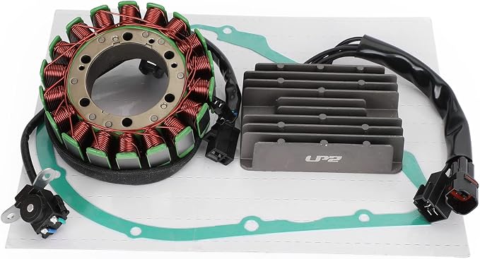 Magneto Coil Stator + Voltage Regulator + Gasket Assy for Suzuki Volusia 800 VL800 Model K5 2001-2004 - Compatible with Part Numbers 32101-41F00 32800-41F10